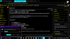 Restart the Bluetooth Support Service
