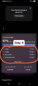 How to Clear Phone Storage step 4
