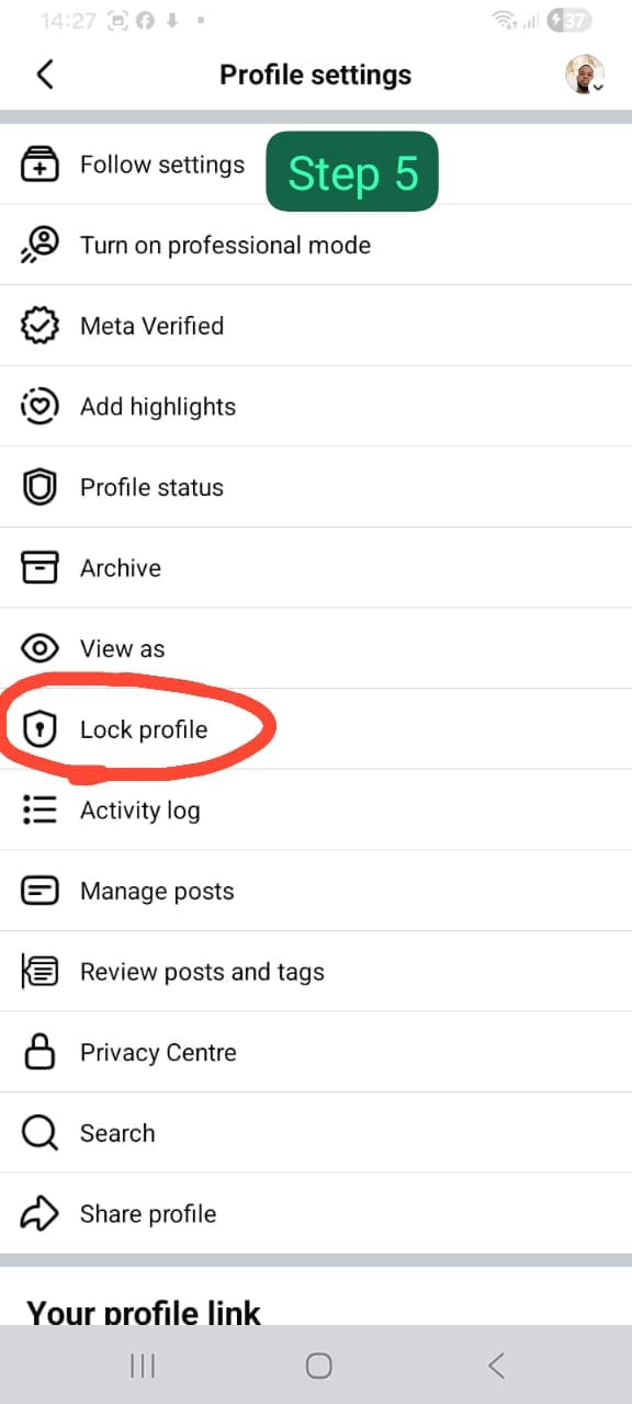 How to Lock Facebook Profile on Android