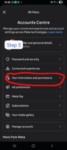 How to Request Your Instagram Data step