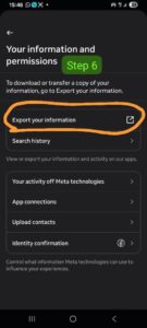 How to Request Your Instagram Data step