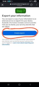 How to Request Your Instagram Data step