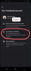 deactivate or delete facebook