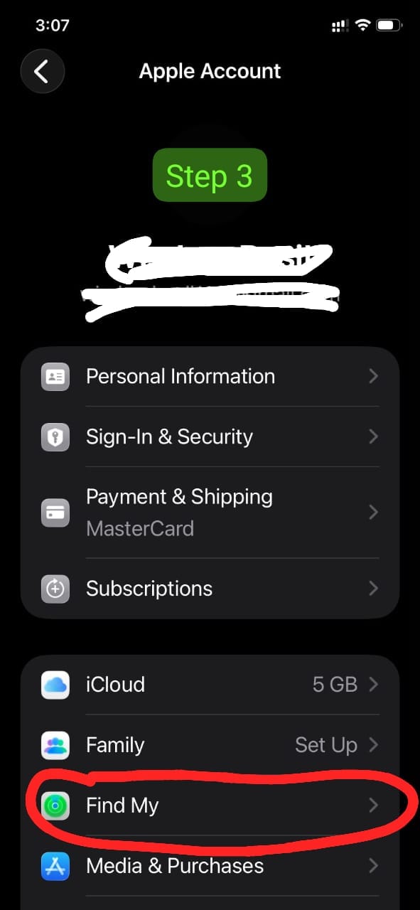 Enable Find My iPhone