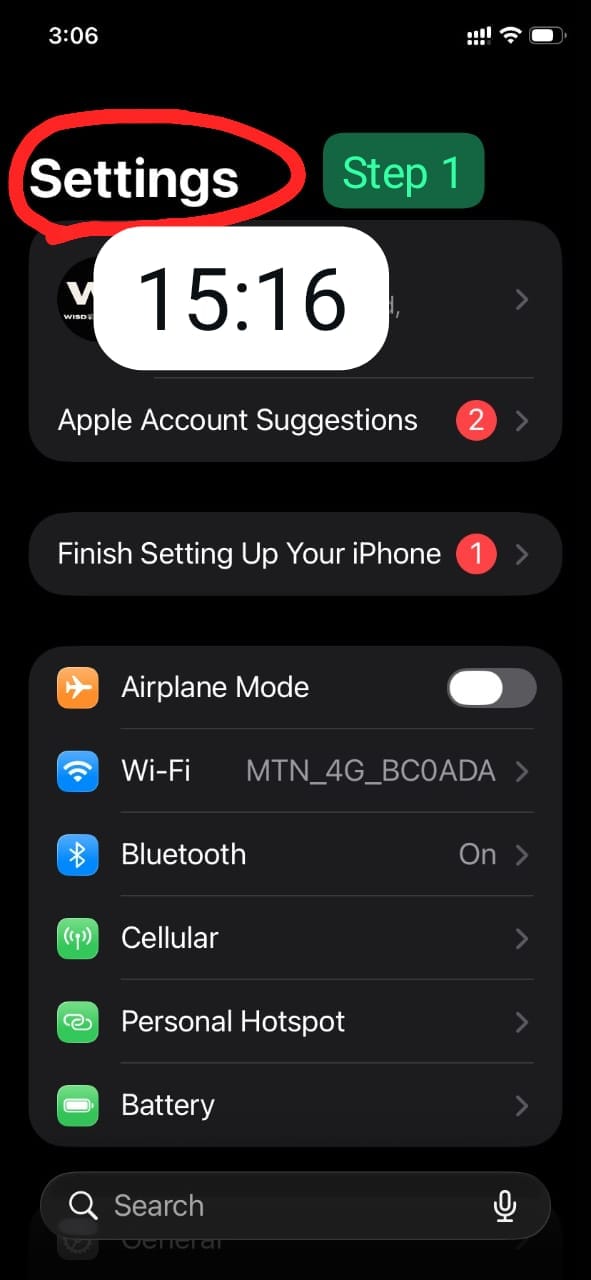 Enable Find My iPhone